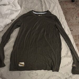 Tracksmith wool blend performance long-sleeve shirt